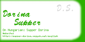 dorina supper business card